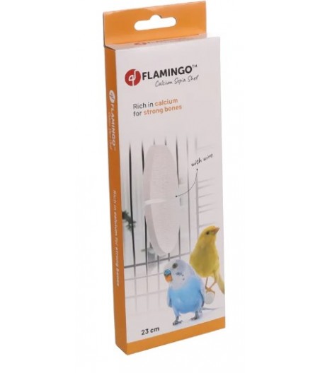 Flamingo sepia schelp Zazoo wit - 23cm L X 8cm B X 2cm H