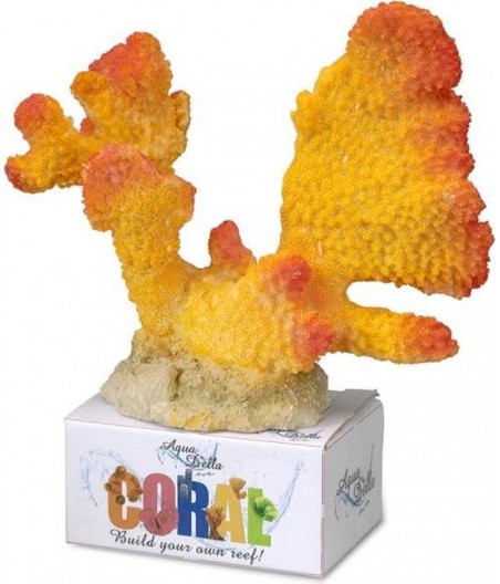 Koraal cauliflower Geel/oranje - 16x15x8,3CM