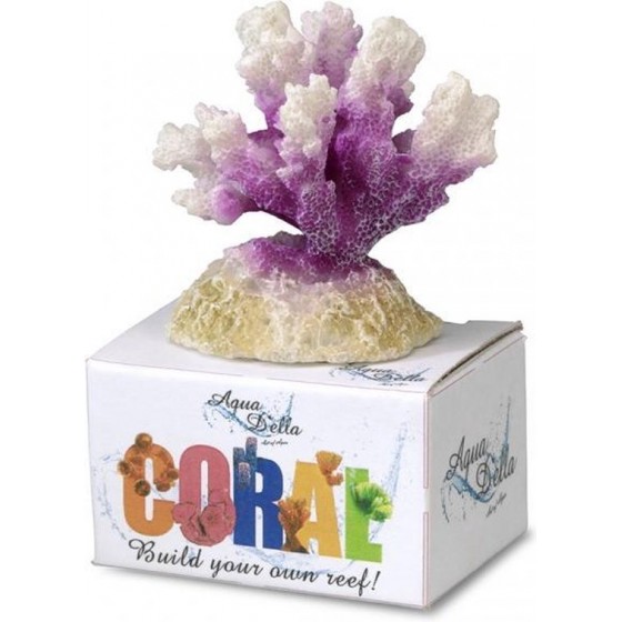 Koraal cauliflower Wit/paars - 8,7x6,5x4,5CM