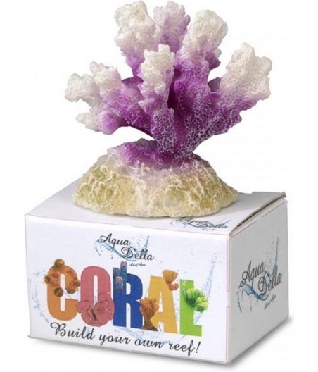 Koraal cauliflower Wit/paars - 8,7x6,5x4,5CM