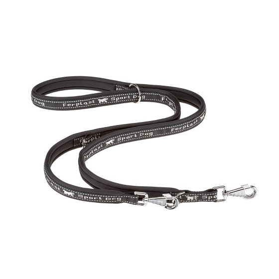 Ferplast hondenriem / leiband sport dog nylon zwart - 200cm x 20mm