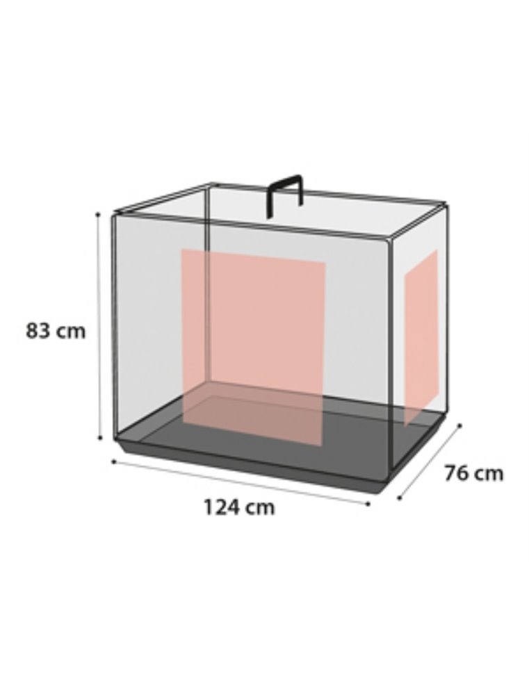 Draadkooi ebo zwart xxl 76x124x83cm