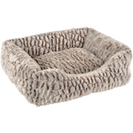 Mand snoozzy rechthoekig grijs/ zwart 50x40x15cm