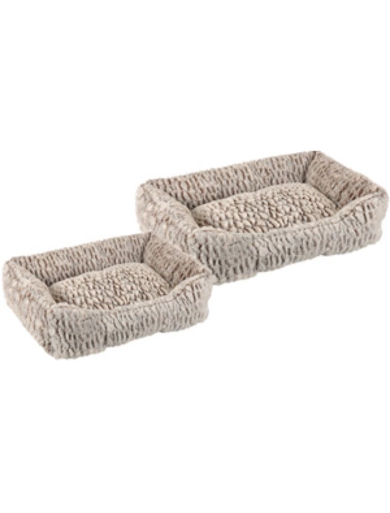 Mand snoozzy rechthoekig grijs/ zwart 50x40x15cm