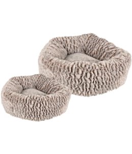 Mand snoozzy rond grijs/zwart dia. 70x18cm