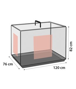Draadkooi keo zwart xxl 76x120x82cm