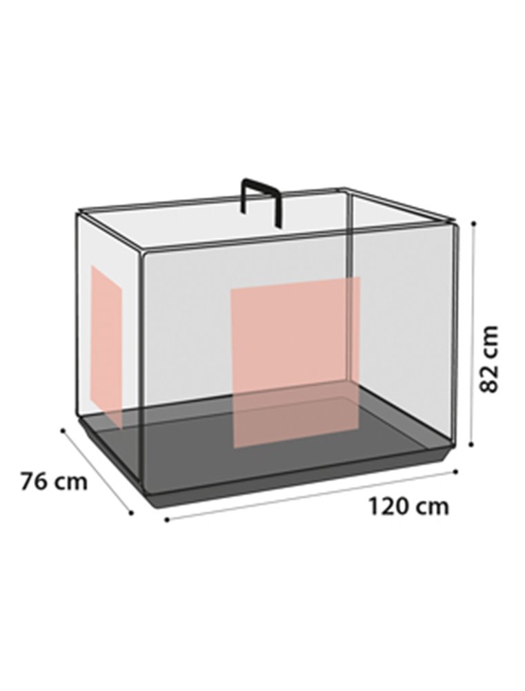 Draadkooi keo zwart xxl 76x120x82cm