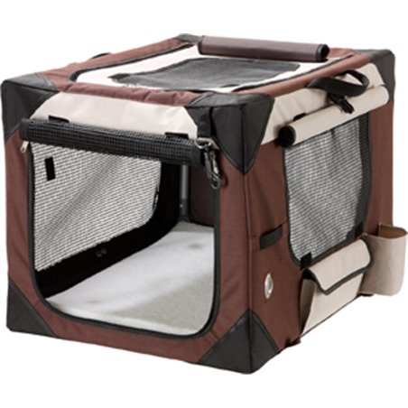 Smart top de luxe reiskennel beige/bruin 106x71x69cm 