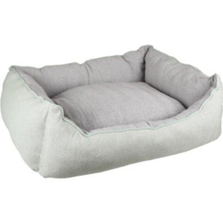 Hondenmand chevron rechthoekig groen/grijs 70x50x25