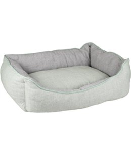 Hondenmand chevron rechthoekig groen/grijs 70x50x25