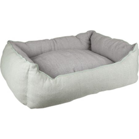 Hondenmand chevron rechthoekig groen/grijs 90x70x35