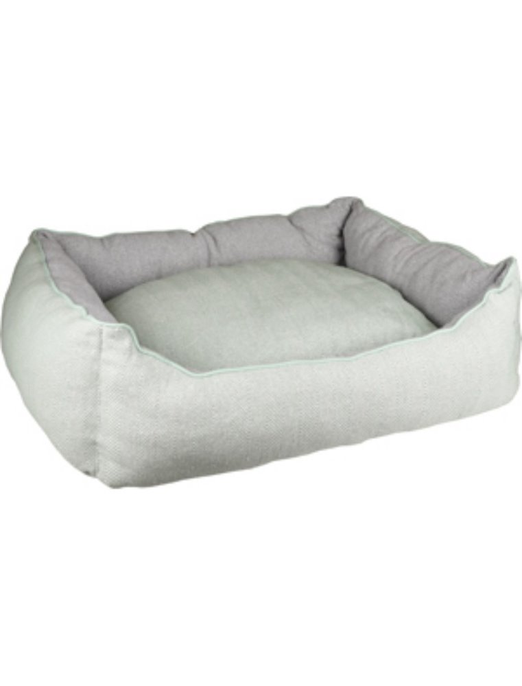 Hondenmand chevron rechthoekig groen/grijs 90x70x35