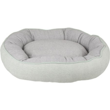 Hondenmand chevron rond groen/grijs 70x70x14