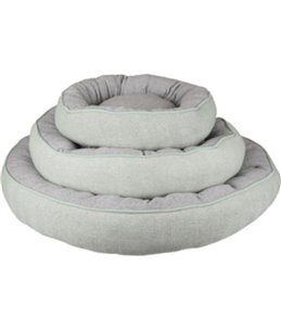 Hondenmand chevron rond groen/grijs 70x70x14