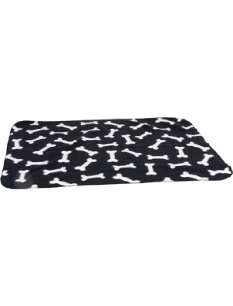 Fleece deken zwart bot 150x130cm