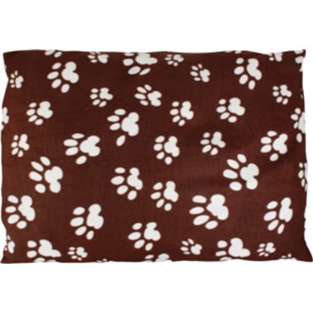 Kussen hoekig paws bruin fleece 97x71x4cm