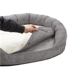 Bed ortho ovaal grijs 72x50x20