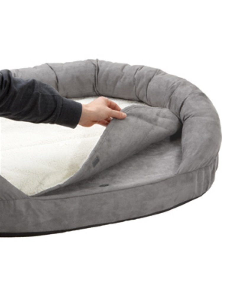 Bed ortho ovaal grijs 100x65x24