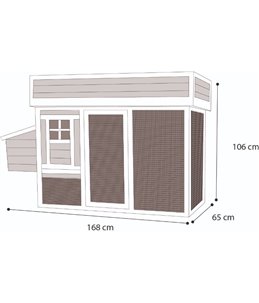 Kippenhok flora 168x65x106