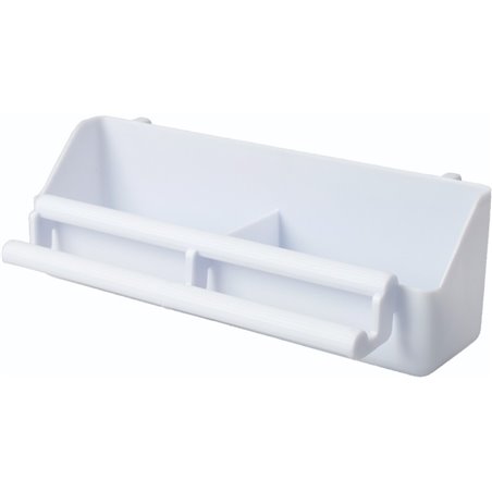 Voliere eetbakje plastic 20cm wit 
