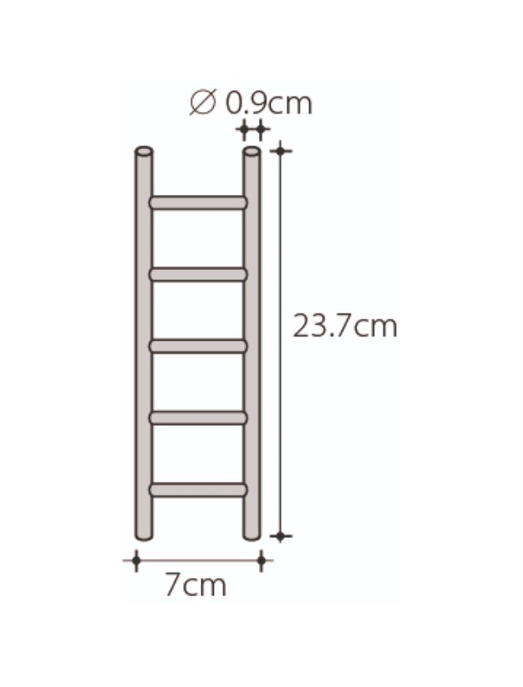 Houten ladder met 5 treden 
