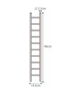 Hout. papeg.ladder escada 10 treden 