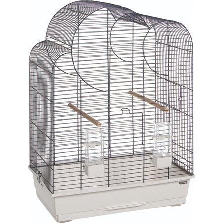 Parkietenkooi wammer wit/blauw 