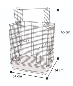 Grote parkietenkooi halura wit/blau
