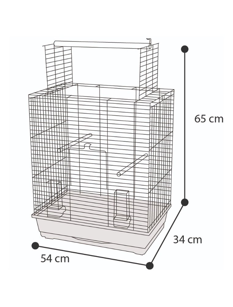 Grote parkietenkooi halura wit/blau