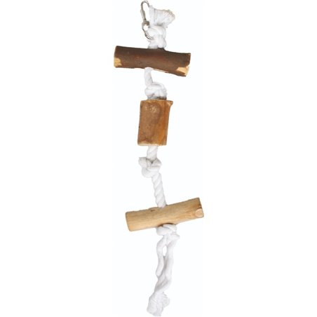 Pap.speelg. hanger touw+boomstam 