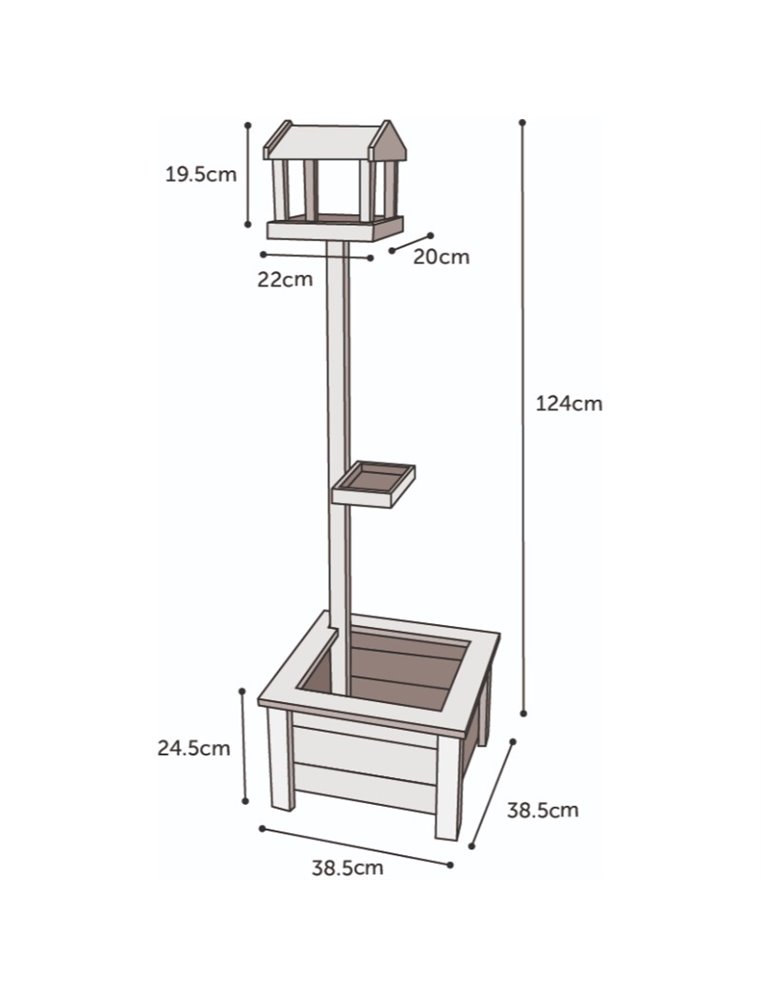 Voederhuis + planter floria