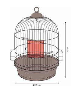 Vogelkooi erla 1 wit 34x34x52cm