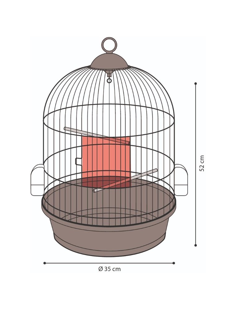 Vogelkooi erla 1 wit 34x34x52cm