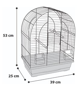 Parkietenkooi klara 1 koper 39x25x53cm