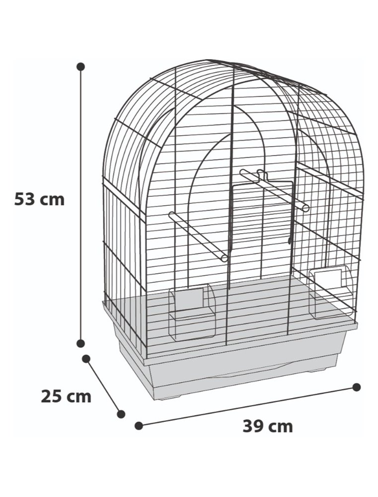 Parkietenkooi klara 1 koper 39x25x53cm