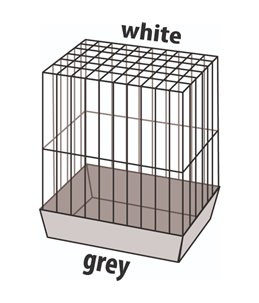 Parkietenkooi klara 1 wit 39x25x53 cm