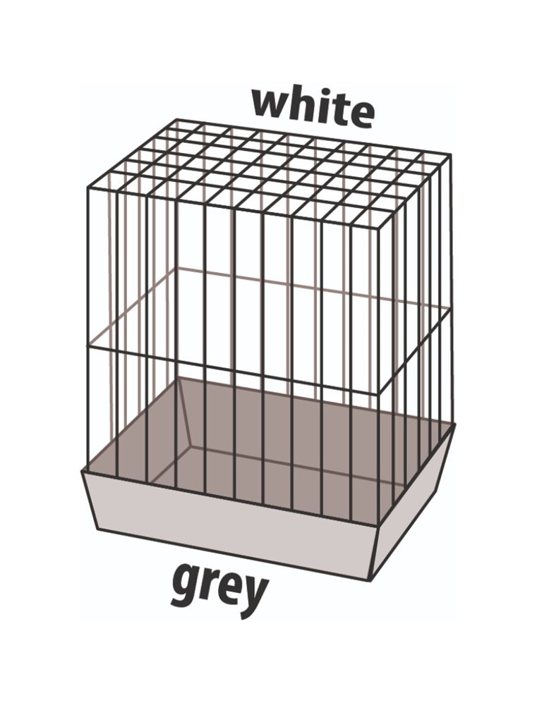 Parkietenkooi klara 1 wit 39x25x53 cm