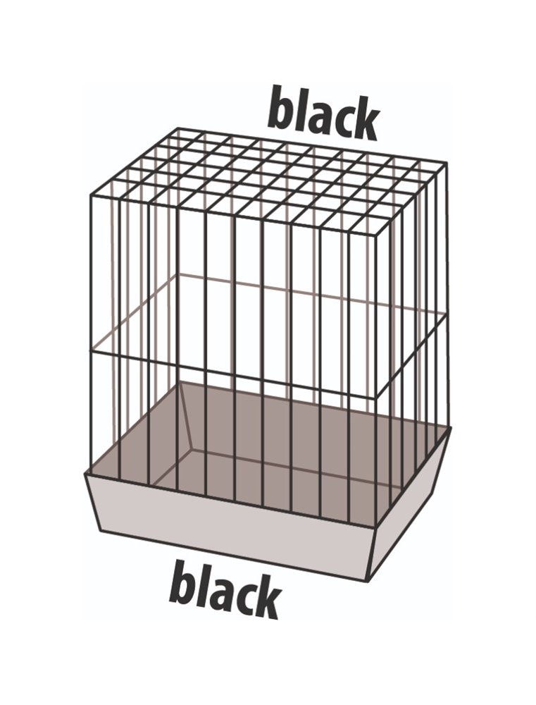 Parkietenkooi klara 1 zwart 39x25x53cm