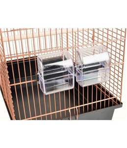 Parkietenkooi klara 2 koper 45x28x62,5cm