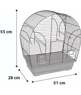 Parkietenkooi saga koper 51x28x55cm