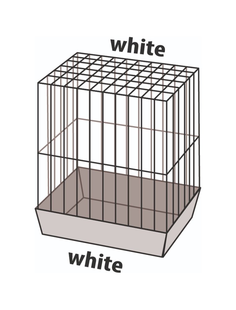 Parkietenkooi numfor 1 wit 51x30x60 cm