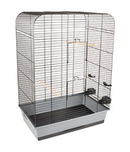 Parkietenkooi marja zwart 54x34x75 cm