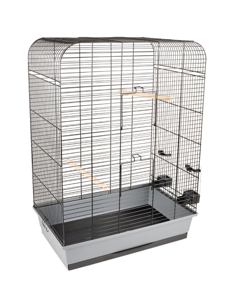 Parkietenkooi marja zwart 54x34x75 cm