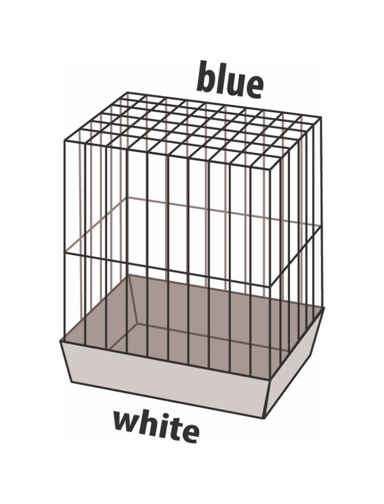 Parkietenkooi runa blauw 54x34x74,5 cm