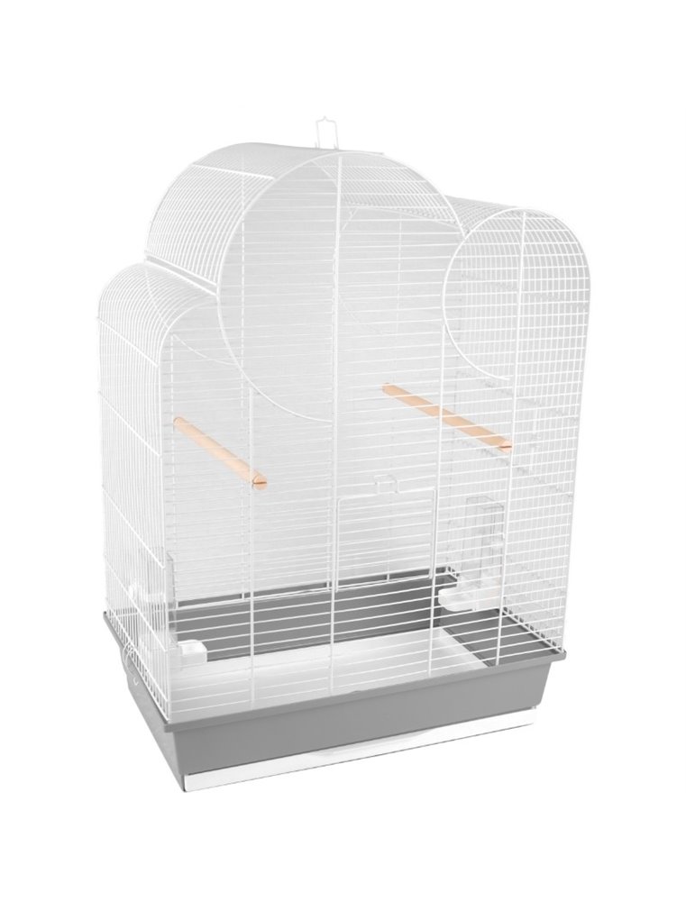 Parkietenkooi wammer 1 wit 54x34x75 cm