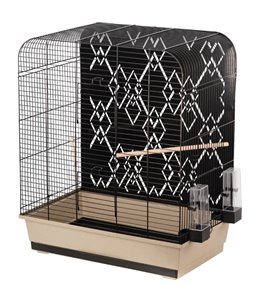 Parkietenkooi mona zwart 50x34x65cm 