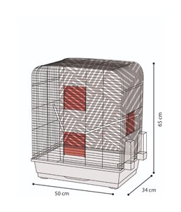 Parkietenkooi mona zwart 50x34x65cm