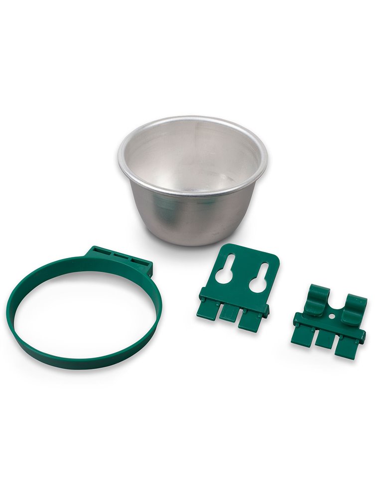 Alu bakje ø 100mm + montage materialen