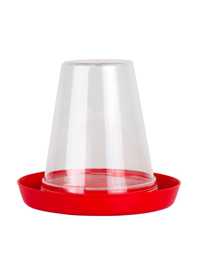 Pluimveedrinkbak 0,6 ltr PP/PS rood