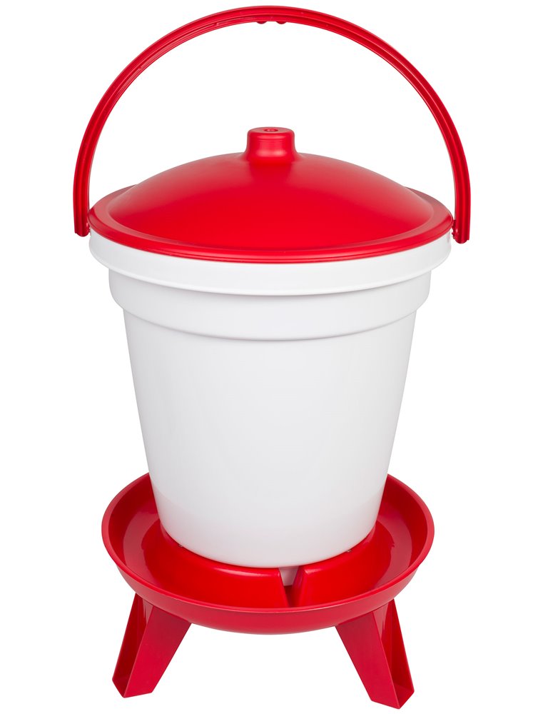 Aut. drinkbak 18ltr., ZONDER poten rood